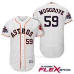 Camiseta Beisbol Hombre Houston Astros 2017 World Series Campeones Joe Musgrove Blanco Flex Base