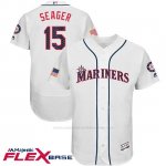 Camiseta Beisbol Hombre Seattle Mariners 2017 Estrellas y Rayas Kyle Seager Blanco Flex Base