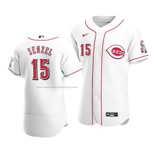 Camiseta Beisbol Hombre Cincinnati Reds Nick Senzel Autentico Primera Blanco