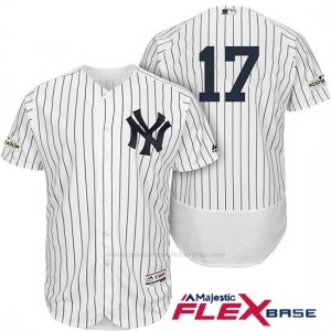 Camiseta Beisbol Hombre New York Yankees 2017 Postemporada Matt Holliday Blanco Flex Base