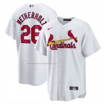 Camiseta Beisbol Hombre St. Louis Cardinals JJ Wetherholt Primera Replica Blanco Camiseta Beisbol Hombre St. Louis Cardinals JJ Wetherholt Primera Replica Blanco