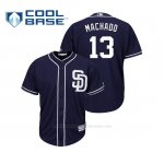 Camiseta Beisbol Nino San Diego Padres Manny Machado Cool Base Majestic Alternato Azul