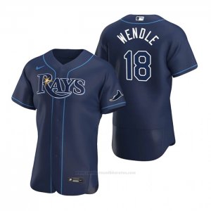 Camiseta Beisbol Hombre Tampa Bay Rays Joey Wendle Autentico Alterno 2020 Azul
