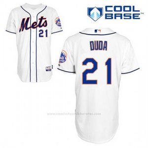 Camiseta Beisbol Hombre New York Mets Lucas Duda 21 Blanco Alterno Cool Base
