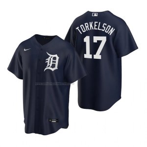 Camiseta Beisbol Hombre Detroit Tigers Spencer Torkelson Replica Alterno Azul