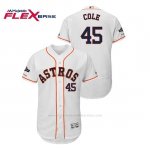Camiseta Beisbol Hombre Houston Astros Gerrit Cole 2019 Postseason Flex Base Blanco