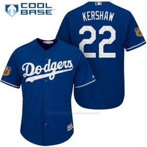 Camiseta Beisbol Hombre Los Angeles Dodgers Clayton Kershaw 2017 Entrenamiento de Primavera Cool Base Jugador