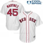 Camiseta Beisbol Hombre Boston Red Sox 45 Pedro Martinez Blanco Cool Base