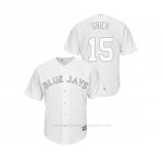 Camiseta Beisbol Hombre Toronto Blue Jays Randal Grichuk 2019 Players Weekend Replica Blanco