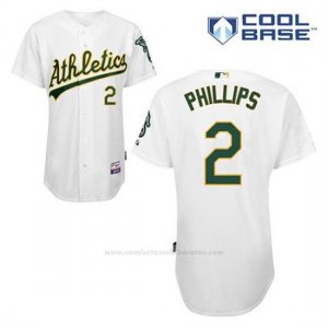Camiseta Beisbol Hombre Oakland Athletics Tony Phillips 2 Blanco 1ª Cool Base