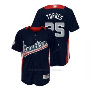 Camiseta Beisbol Nino All Star Game Gleyber Torres 2018 1ª Run Derby American League Azul