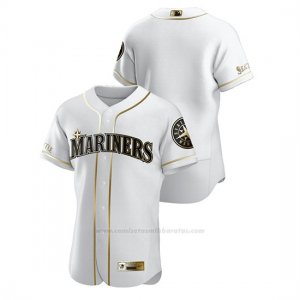 Camiseta Beisbol Hombre Seattle Mariners Golden Edition Autentico Blanco