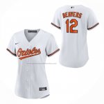 Camiseta Beisbol Mujer Baltimore Orioles Dylan Beavers Primera Replica Blanco Camiseta Beisbol Mujer Baltimore Orioles Dylan Beavers Primera Replica Blanco