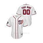 Camiseta Beisbol Hombre Washington Nationals Personalizada 2019 World Series Champions Cool Base Alternato Blanco