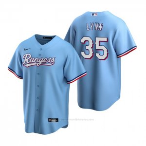 Camiseta Beisbol Hombre Texas Rangers Lance Lynn Replica Alterno Azul