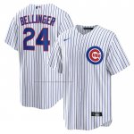 Camiseta Beisbol Hombre Chicago Cubs Cody Bellinger Primera Replica Blanco