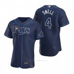 Camiseta Beisbol Hombre Tampa Bay Rays Blake Snell Autentico Alterno 2020 Azul