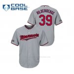 Camiseta Beisbol Hombre Minnesota Twins Trevor Hildenberger 2019 Postseason Cool Base Gris