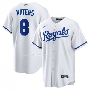 Camiseta Beisbol Hombre Kansas City Royals Drew Waters Primera Replica Blanco Camiseta Beisbol Hombre Kansas City Royals Drew Waters Primera Replica Blanco