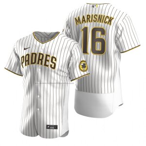 Camiseta Beisbol Hombre San Diego Padres Jake Marisnick Autentico Alterno Marron Blanco