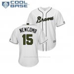 Camiseta Beisbol Hombre Atlanta Braves Sean Newcomb 2018 Dia de los Caidos Cool Base Blanco