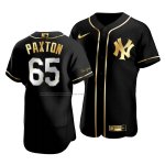 Camiseta Beisbol Hombre New York Yankees James Paxton Golden Edition Autentico Negro