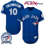Camiseta Beisbol Hombre Toronto Blue Jays Edwin Encarnacion 10 Flex Base 40 Aniversario