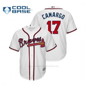 Camiseta Beisbol Hombre Atlanta Braves Johan Camargo Cool Base Official 1ª Blanco