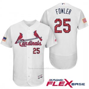 Camiseta Beisbol Hombre St. Louis Cardinals 2017 Estrellas y Rayas Dexter Fowler Blanco Flex Base