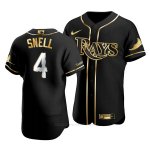 Camiseta Beisbol Hombre Tampa Bay Rays Blake Snell Golden Edition Autentico Negro Oro