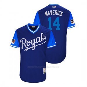 Camiseta Beisbol Hombre Kansas City Royals Brett Phillips 2018 Llws Players Weekend Maverick Royal