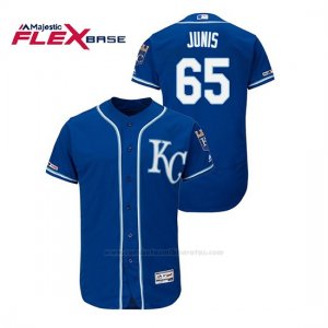 Camiseta Beisbol Hombre Kansas City Royals Jakob Junis 150th Aniversario Patch Flex Base Azul