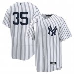 Camiseta Beisbol Hombre New York Yankees Cody Bellinger Primera Replica Blanco Camiseta Beisbol Hombre New York Yankees Cody Bellinger Primera Replica Blanco