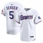 Camiseta Beisbol Hombre Texas Rangers Corey Seager Alterno Limited Blanco