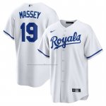 Camiseta Beisbol Hombre Kansas City Royals Michael Massey Primera Replica Blanco