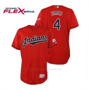 Camiseta Beisbol Hombre Cleveland Indians Bradley Zimmer 2019 All Star Game Patch Flex Base Rojo