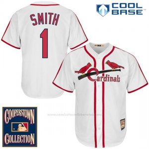 Camiseta Beisbol Hombre St. Louis Cardinals St Louis Ozzie Smith 1 Blanco Cool Base Cooperstown