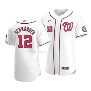 Camiseta Beisbol Hombre Washington Nationals Kyle Schwarber Autentico Primera Blanco