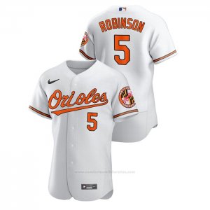 Camiseta Beisbol Hombre Baltimore Orioles Brooks Robinson Authentic Blanco