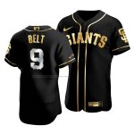 Camiseta Beisbol Hombre San Francisco Giants Brandon Belt Golden Edition Autentico Negro