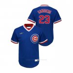Camiseta Beisbol Nino Chicago Cubs Ryne Sandberg Cooperstown Collection Road Azul