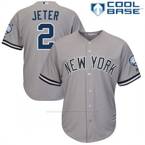 Camiseta Beisbol Hombre New York Yankees Derek Jeter Gris Retirement Cool Base
