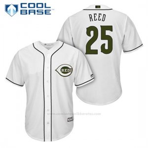 Camiseta Beisbol Hombre Cincinnati Reds 25 Cody Reed Blanco2018 Alterno Cool Base