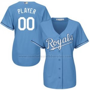 Camiseta Mujer Kansas City Royals Personalizada Azul2