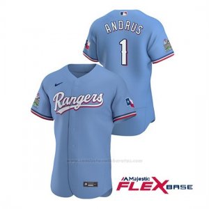 Camiseta Beisbol Hombre Texas Rangers Elvis Andrus Autentico 2020 Alternato Azul