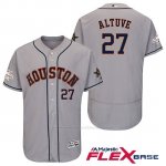 Camiseta Beisbol Hombre Houston Astros Jose Altuve Gris 2017 Mlb All Star Game Flex Base