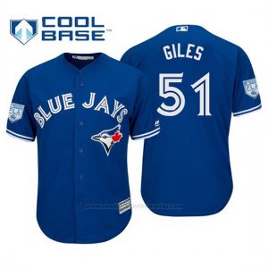 Camiseta Beisbol Hombre Toronto Blue Jays Ken Giles Azul Cool Base Entrenamiento de Primavera 2019