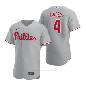 Camiseta Beisbol Hombre Philadelphia Phillies Scott Kingery Autentico 2020 Road Gris