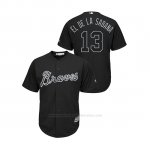 Camiseta Beisbol Hombre Atlanta Braves Ronald Acuna Jr. 2019 Players Weekend El De La Sabana Replica Negro