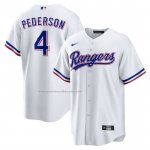 Camiseta Beisbol Hombre Texas Rangers Joc Pederson Primera Replica Blanco